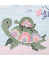 Lambs & Ivy Sea Dreams 3-Piece Dolphin/Turtle Nautical Baby Crib Bedding Set