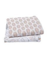 Lambs & Ivy Jungle Story 100% Cotton Muslin Safari Swaddle Blankets - 2 Pack