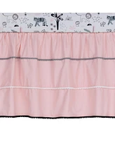 Lambs & Ivy Happy Jungle Pink/White Safari Nursery 5-Piece Crib Bedding Set