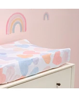 Bedtime Originals Rainbow Hearts Pink/Purple Baby/Infant Changing Pad Cover