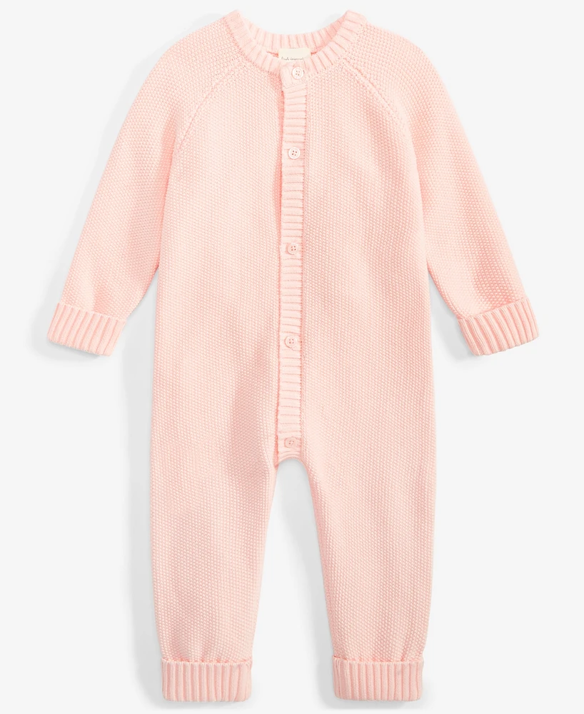 First Impressions Baby Cotton Long-Sleeve Sweater Romper, Created for Macy's