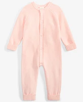 First Impressions Baby Cotton Long-Sleeve Sweater Romper, Created for Macy's