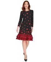 Tommy Hilfiger Women's 3/4-Sleeve Flounce-Hem Dress