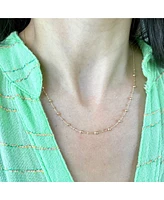 The Lovery Gold Bead Station Chain Necklace