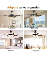 Streamdale Furniture Modern Minimalist Retractable Ceiling Fan with Led Light