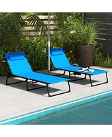 Streamdale Furniture Foldable Sun Lounger with 5-Level Recliner