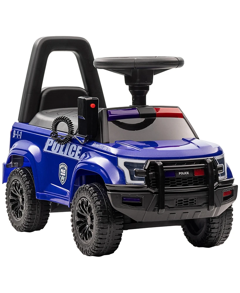 Streamdale Furniture Kids Push Car with Pa and Horn, Police Style