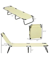 Streamdale Furniture Folding Chaise Lounge Pool Chairs with Reclining Backs