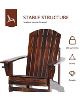 Classic Adirondack Chair with Cup Holder & Weather Resistance