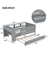 Multi-Functional Twin Daybed with Storage and Extras, Gray