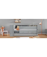 Streamdale Furniture Multi-Functional Twin Daybed with Storage and Extras, Gray