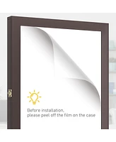 Simplie Fun 28" x 35" Uv-Resistant Sports Jersey Frame Display Case, Brown