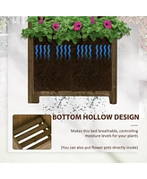 Raised Garden Bed with Trellis & Planter Box