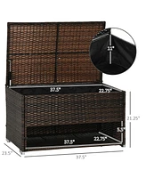 Outdoor Deck Box & Shoe Storage with Liner for Cushions, Toys, Tools