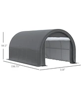 Streamdale Furniture Heavy-Duty Carport with Zippered Door and Uv Canopy