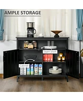 Streamdale Furniture Black Sideboard Buffet Cabinet for Entryway, Kitchen, or Coffee Station