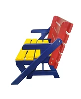 Kid'S Multi-functional Arm Chair,Table+ 2 Benches (All-in-one)