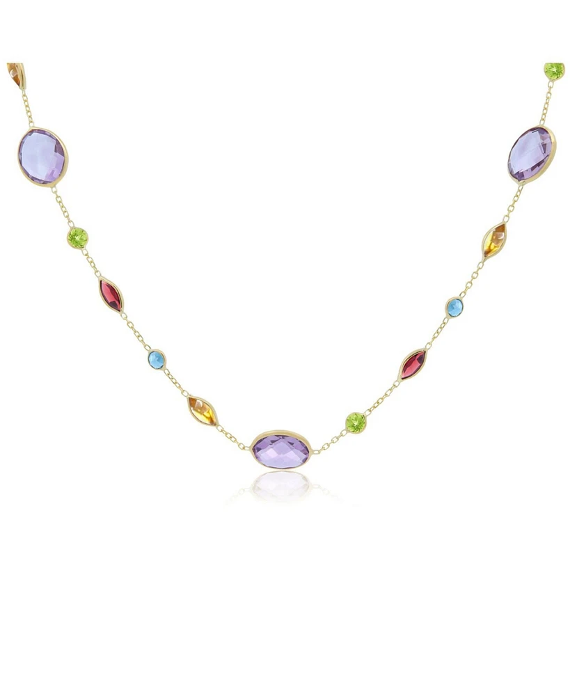 The Lovery Semi Precious Gemstone Necklace 14K Gold