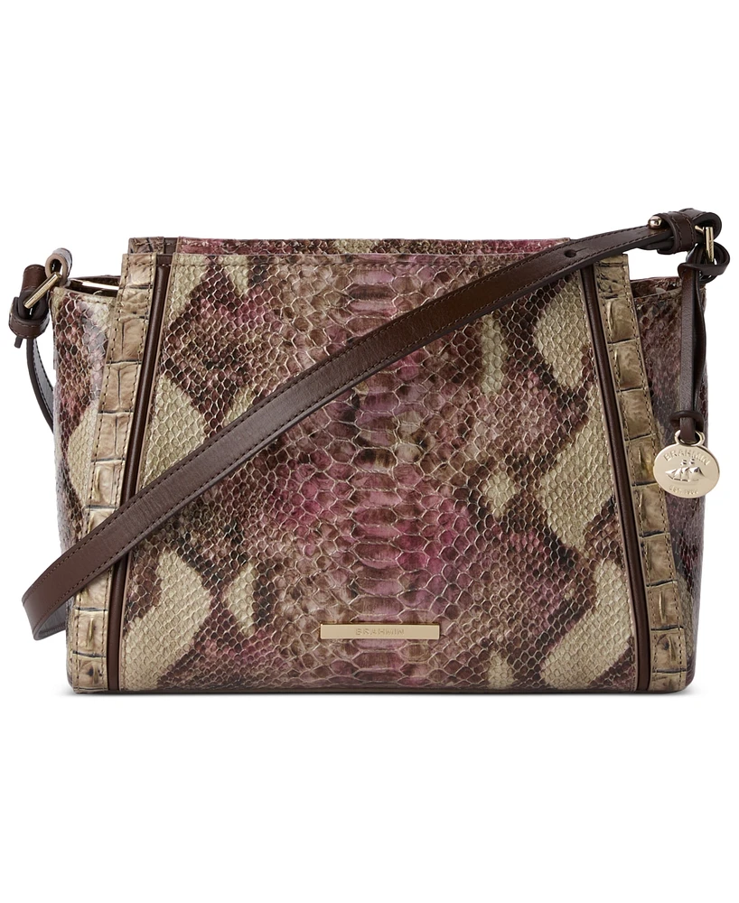 Brahmin Hillary Melbourne Embossed Leather Crossbody Bag