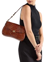 Brahmin Nerida Luminous Studded Embossed Leather Shoulder Bag