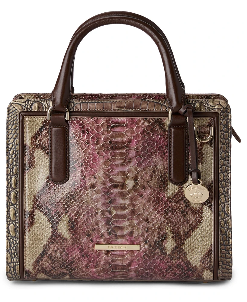 Brahmin Cami Caspian Brindle Leather Small Satchel