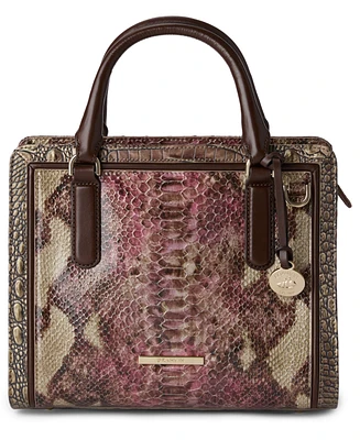 Brahmin Cami Caspian Brindle Leather Small Satchel