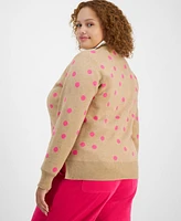 On 34th Plus Dot Crewneck Sweater, Created for Macy's