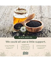 Gaia Herbs Black Seed Oil - Cold-Pressed Capsules for Lung, Respiratory, and Antioxidant Support - With Organic Nigella Seed Oil - Herbal Supplement