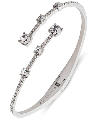 Givenchy Crystal Stone Pave Bypass Bangle Bracelet