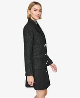 Karl Lagerfeld Paris Women's Double-Breasted Tweed Blazer