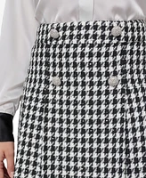 Karl Lagerfeld Paris Women's Houndstooth Miniskirt