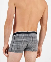 Boss by Hugo Men's Trunk 24 Stretch Glen Plaid Trunks