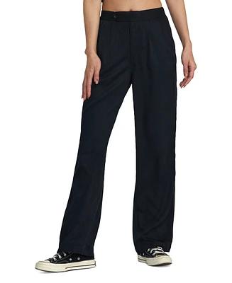 Rvca Juniors' Hudson Elasticized-Waist Wide-Leg Pants