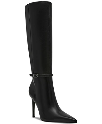 Steve Madden Women's Voca Wide-Calf Stiletto Tall Dress Boots