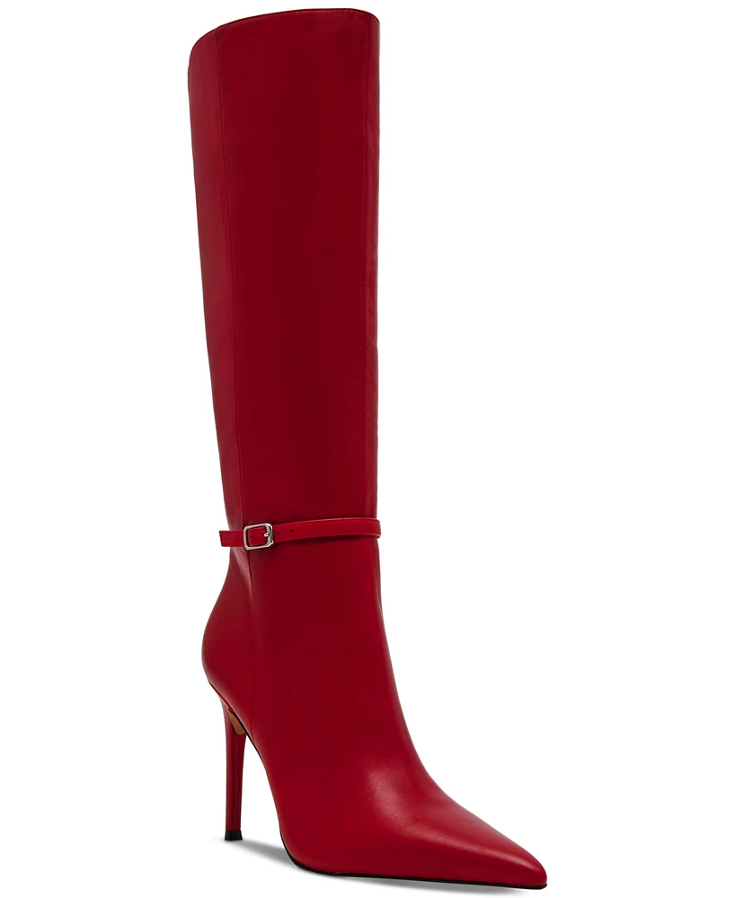 Steve Madden Women's Voca Wide-Calf Stiletto Tall Dress Boots