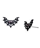 Betsey Johnson Faux Stone Bat Stud Earrings