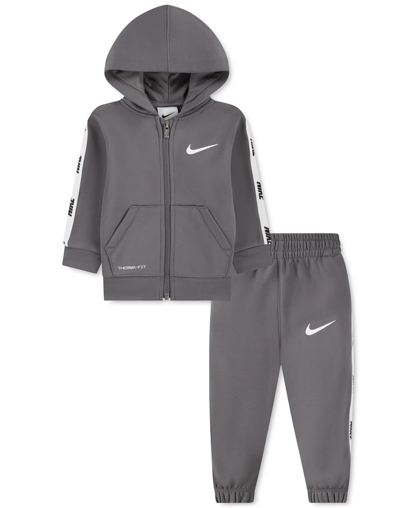 Nike Baby Boys 2-Pc. Therma-fit Fleece Hoodie & Joggers Set