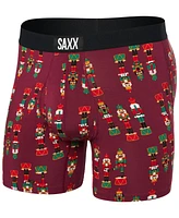 Saxx Men's Ultra Super Soft Relaxed-Fit Moisture-Wicking Holiday Printed Boxer Briefs