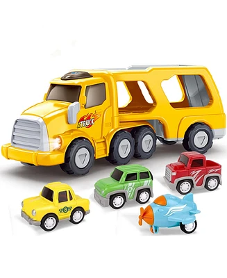 Cowin Truck Toys Set Carrier Vehicle Transport Truck