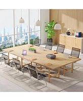 Tribesigns Small Conference Table for Office: 63 Inches Conference Room Table for 4–6 People, Modern Rectangular Meeting Table with Sturdy Meta