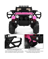 Gymax Electric 12V Kids Ride-on Car Truck Parent Control with 2.4 Ghz Remote Red