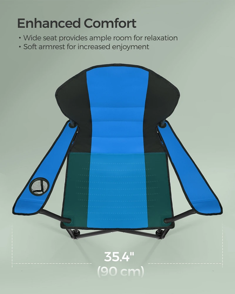 Slickblue Heavy-Duty Folding Camping Chair with 551 lb Max Capacity