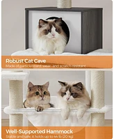 Slickblue 54.3" Tall Cat Tree with Scratching Posts Misty Gray