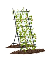 Sugift 74 Inch Tall Garden Trellis for Flower Vine Vegetable Fruit Pea