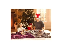 Chanasya Premium Solid Faux Long Fur Throw Blanket - Soft, Fuzzy For Bed or Couch 50" x 65” Rose Dust