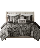 Madison Park Lily Jacquard 6-Pc. Comforter Set, Full/Queen