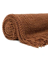 Chanasya Premium Round Pearl Knit Throw Blanket with Tassels - Soft, Cozy for Couch, Bed, Living Room 50" x 65” Yellow