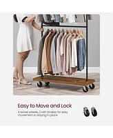 Slickblue Rolling Clothing Rack with Wheels