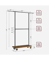 Slickblue Rolling Clothing Rack with Wheels