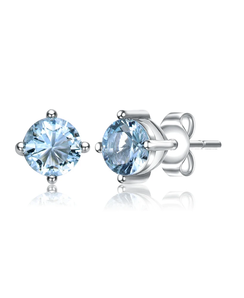 Gigigirl Sterling Silver Solitaire Stud Earrings